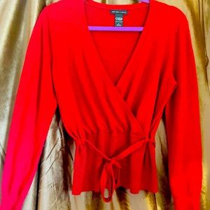 Red sweater, lightweight